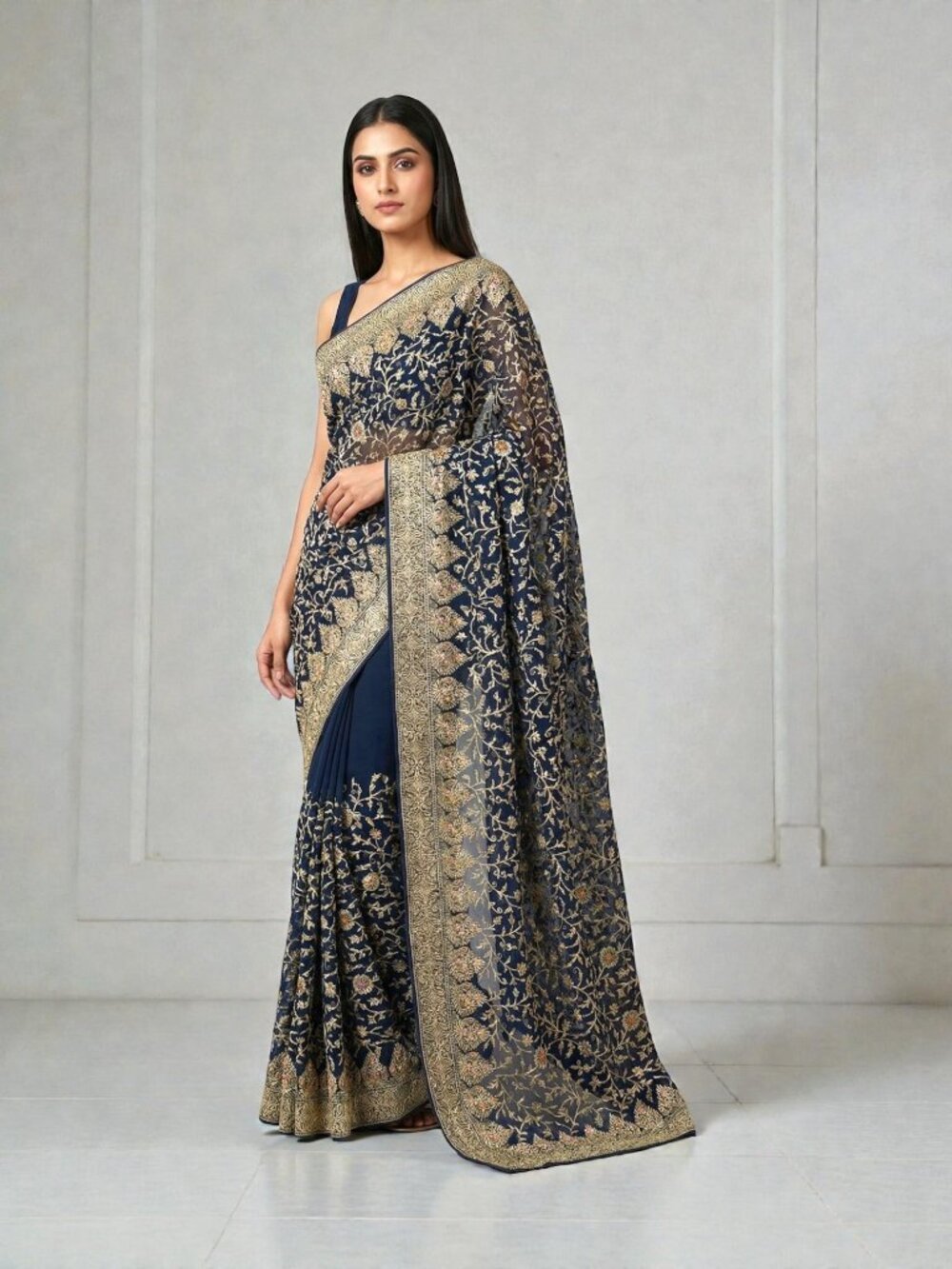 Crunchy Heavy Work Traditional Saree, Cultural Wear for Women